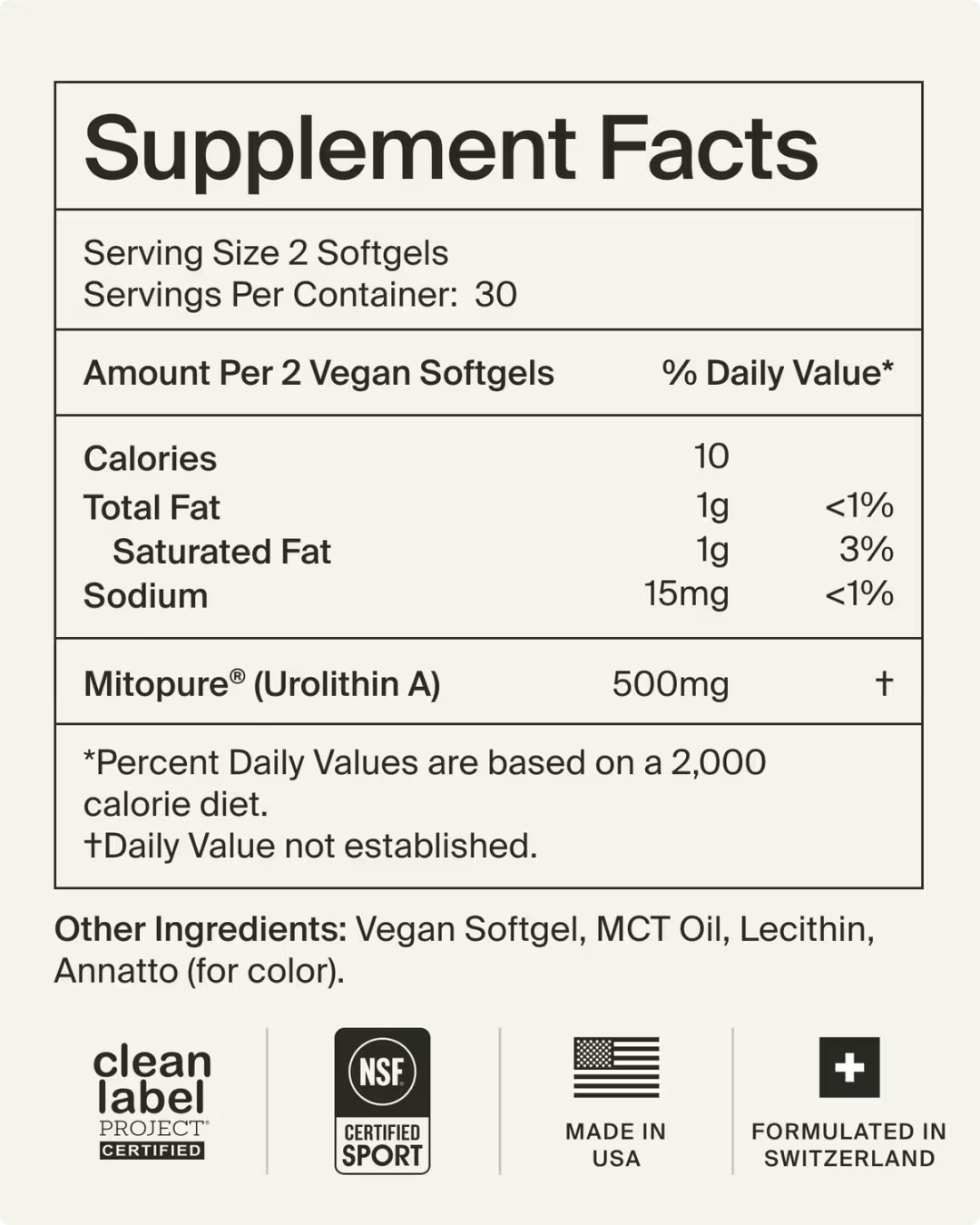 Mitopure Softgels Urolithin A